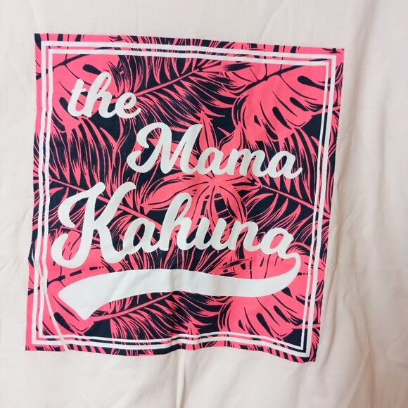 City Streets The Mama Kahuna T-Shirt L White Pink Graphic Tee NWT Cotton - Picture 3 of 5